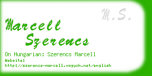 marcell szerencs business card
